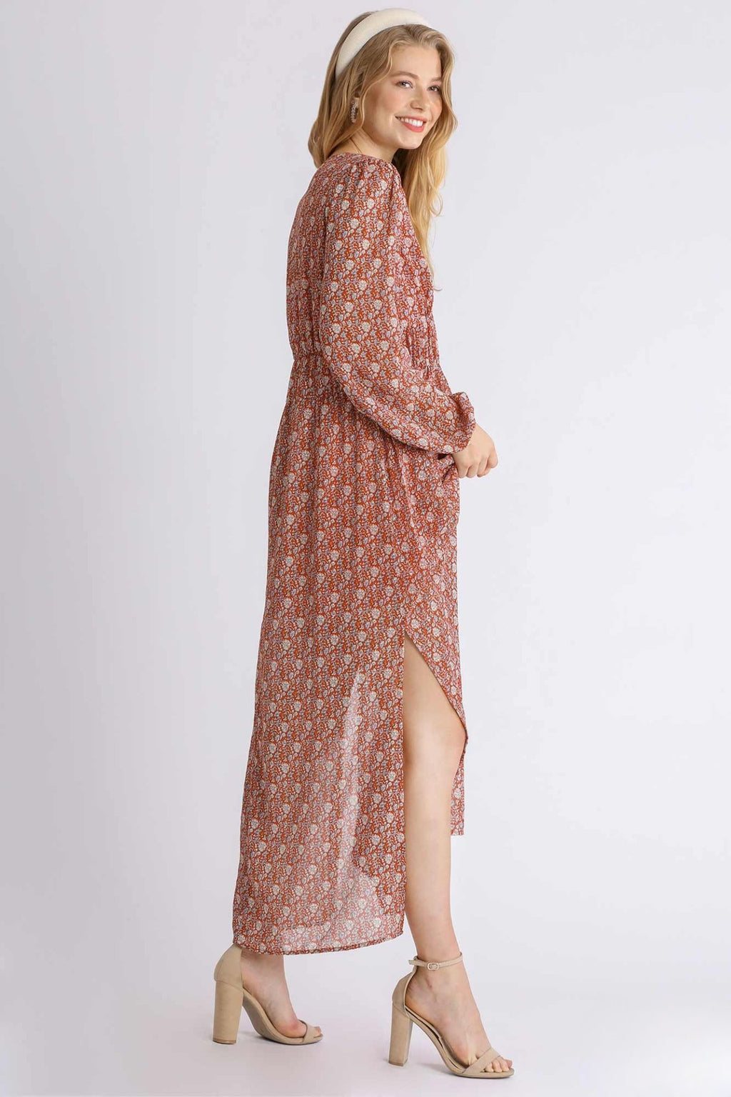 Autumn Bloom Boho Maxi Dress
