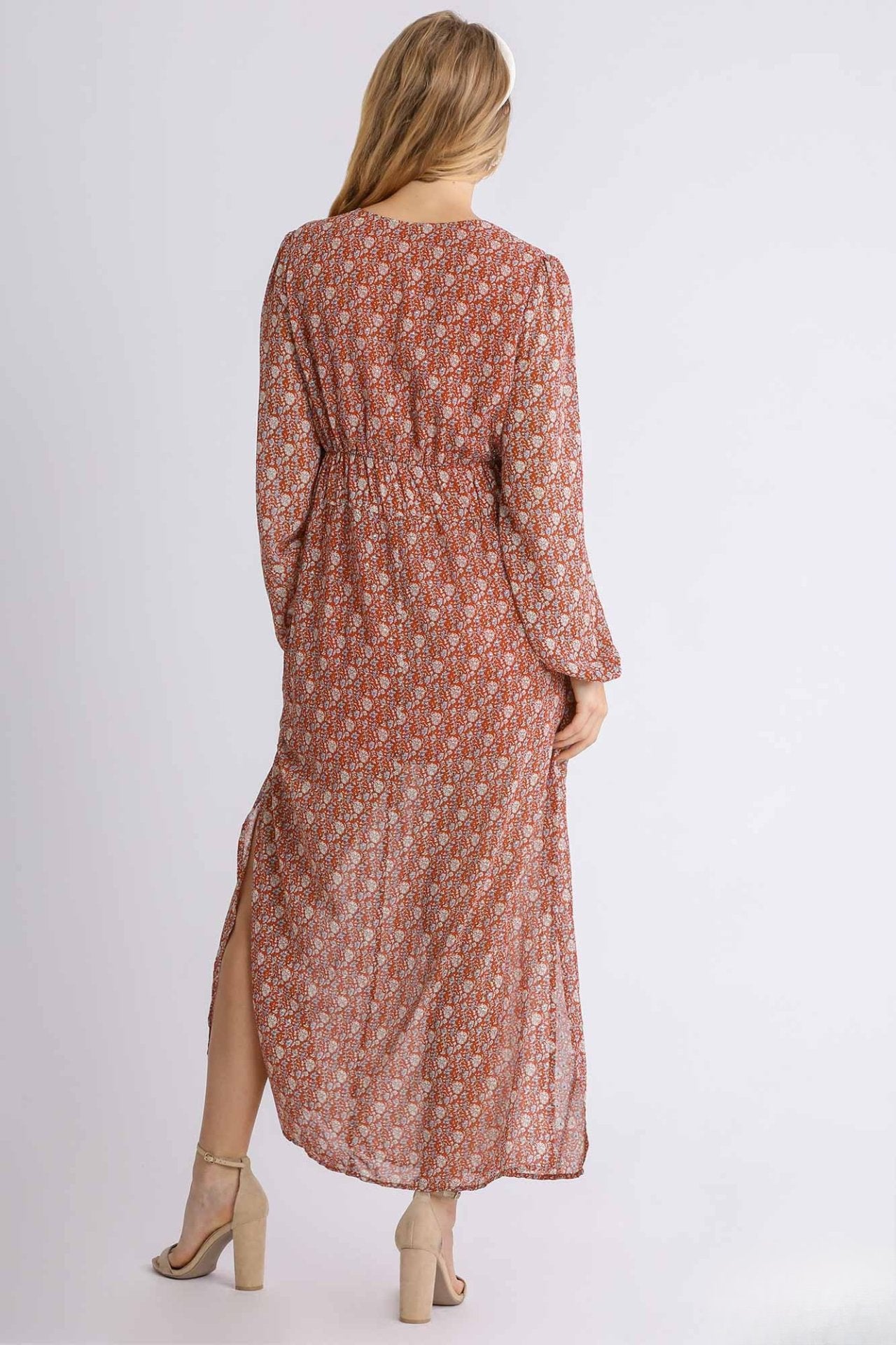 Autumn Bloom Boho Maxi Dress