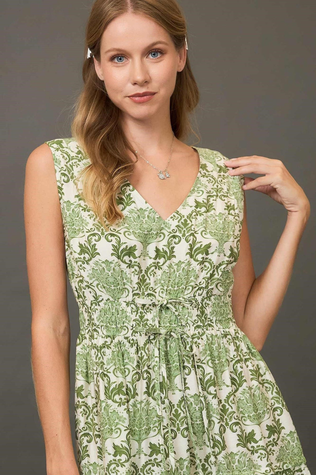 Abstract Print Midi Dress