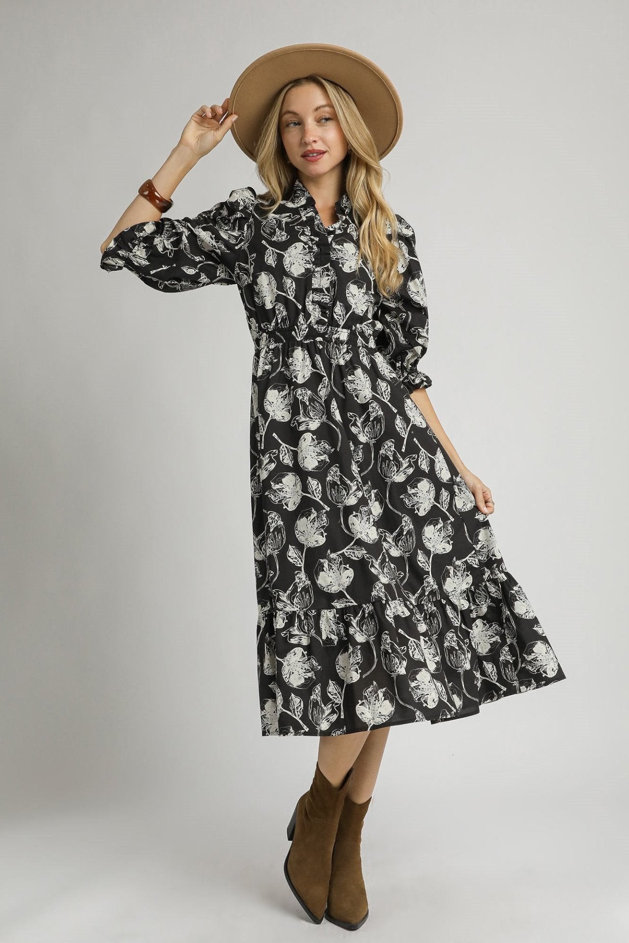 The Breezy Floral Midi Dress
