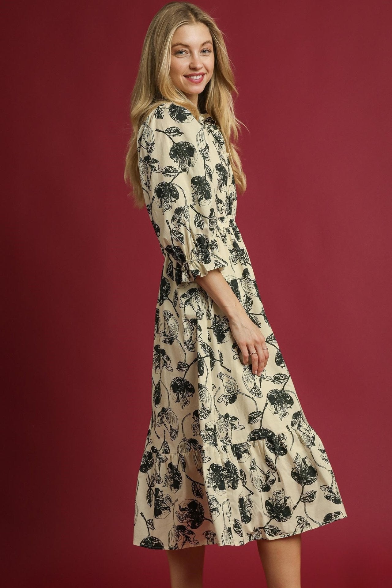 The Breezy Floral Midi Dress