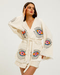 Ivory Mystic Eye Kimono Set