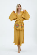 Golden Mystic Eye Kimono Set