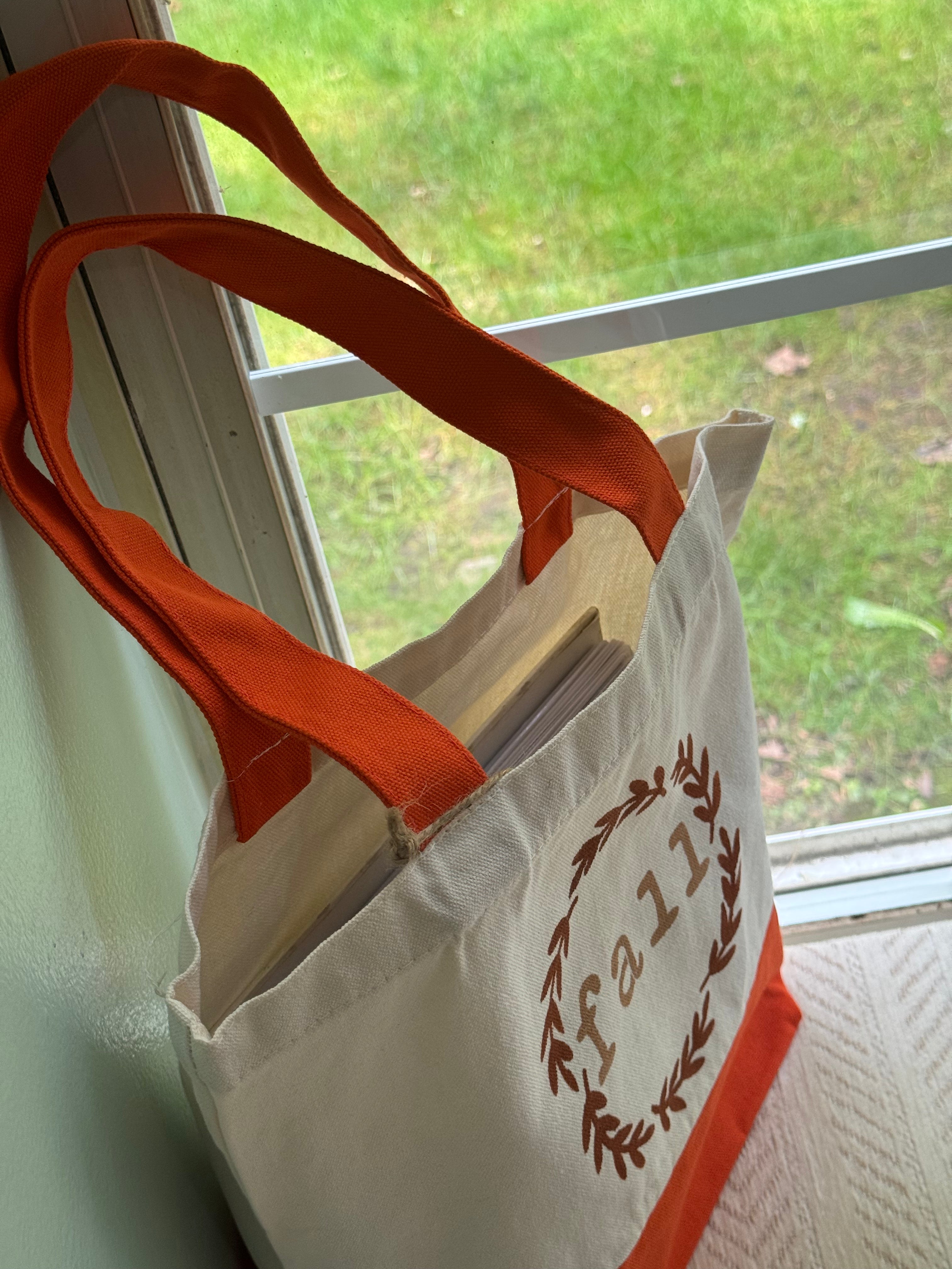 Hand-Painted Fall Tote Bag