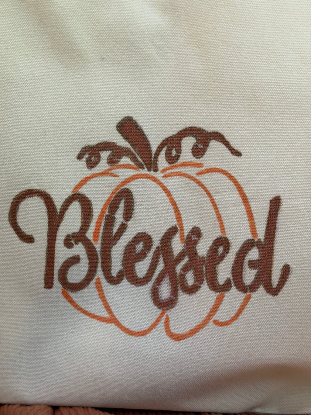 Blessed Pumpkin Canvas Tote Bag