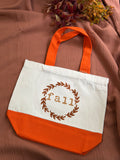 Hand-Painted Fall Canvas Tote Bag