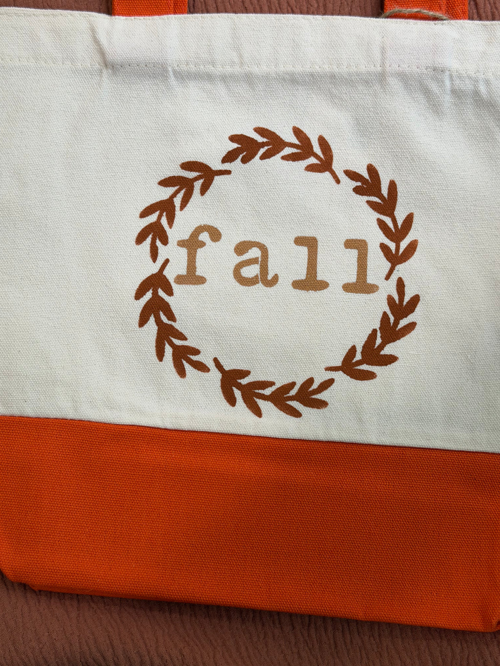 Hand-Painted Fall Canvas Tote Bag