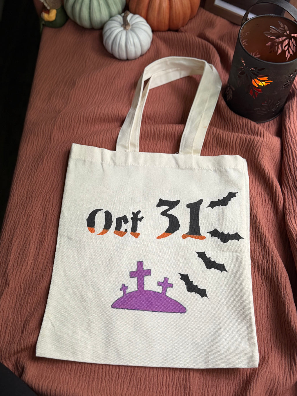 Oct 31 Halloween Canvas Tote Bag