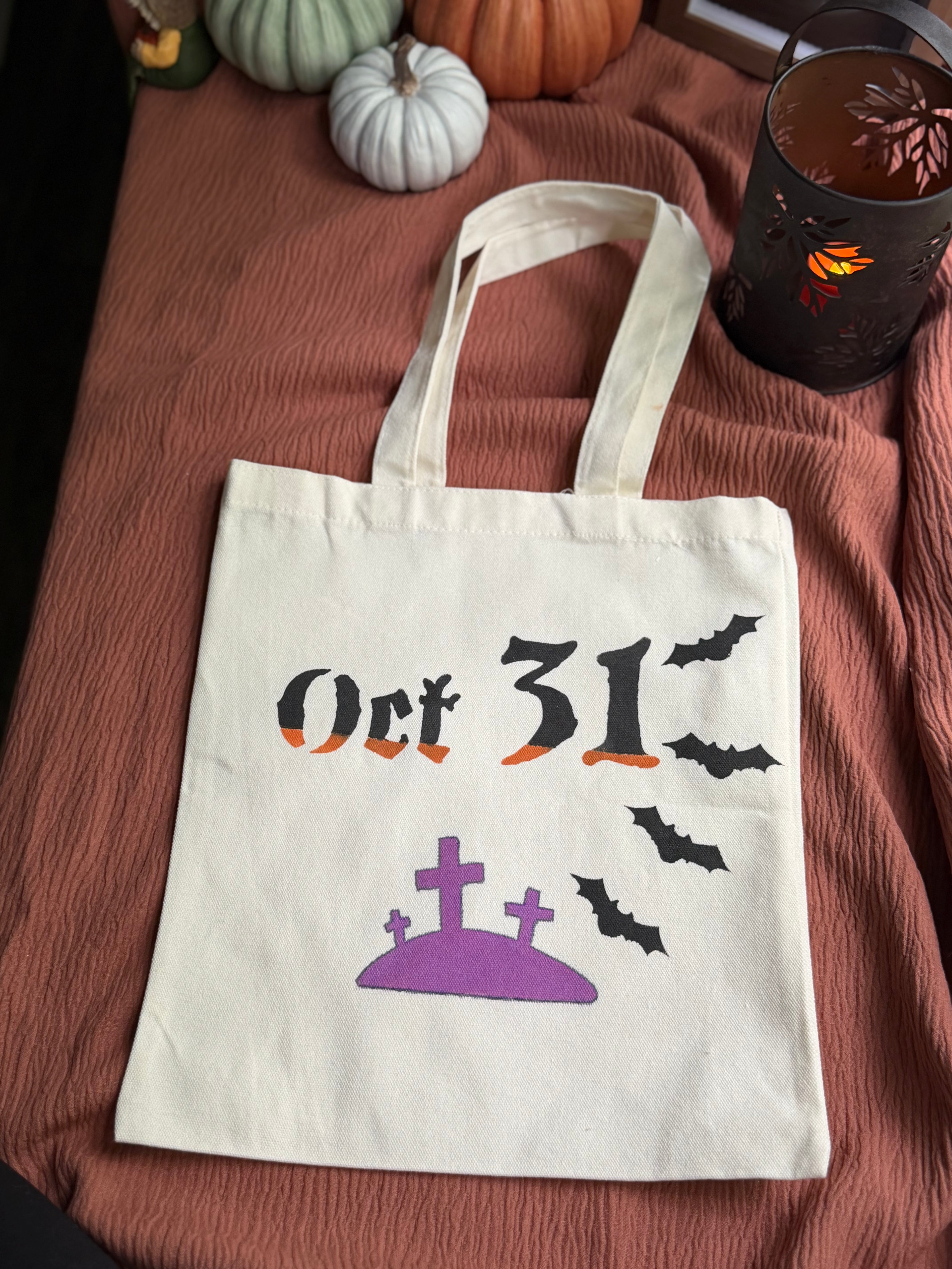 Oct 31 Halloween Canvas Tote Bag
