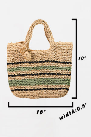 Bohemian Soul Striped Braided Tote