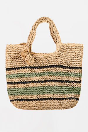 Bohemian Soul Striped Braided Tote