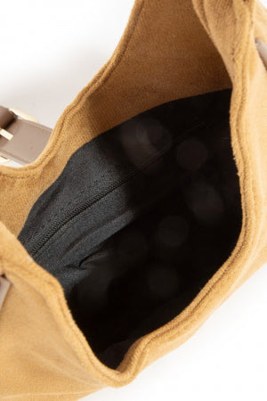 Buckle Detail Suede Handbag